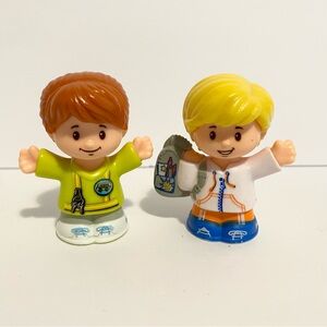 Little People Lot Boy Kid w Backpack School Bus Driver Fisher Price 4/$20 🛑